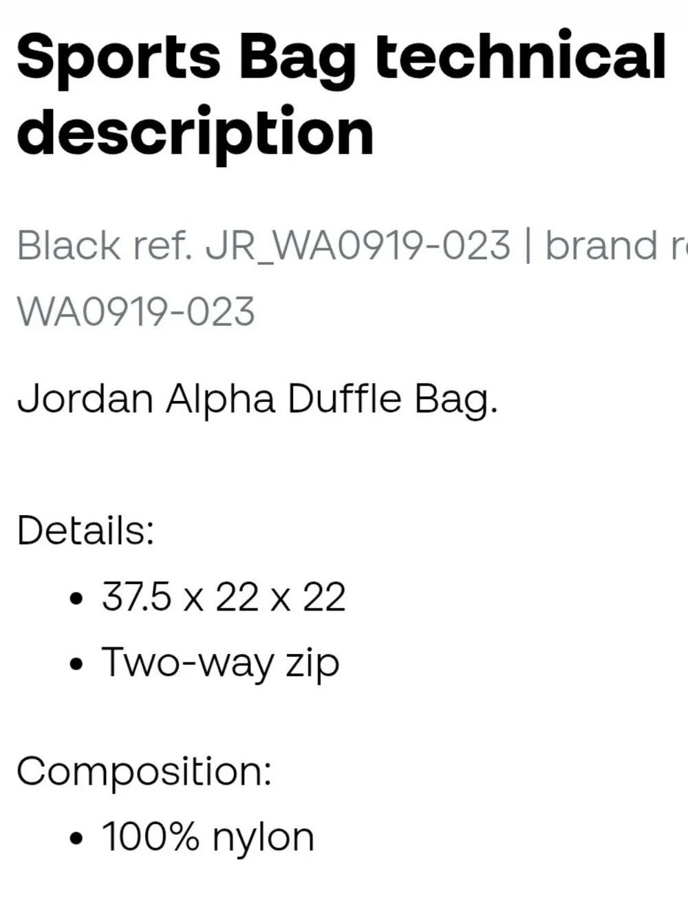 Jordan Alpha Duffel Bag- Midnight Navy